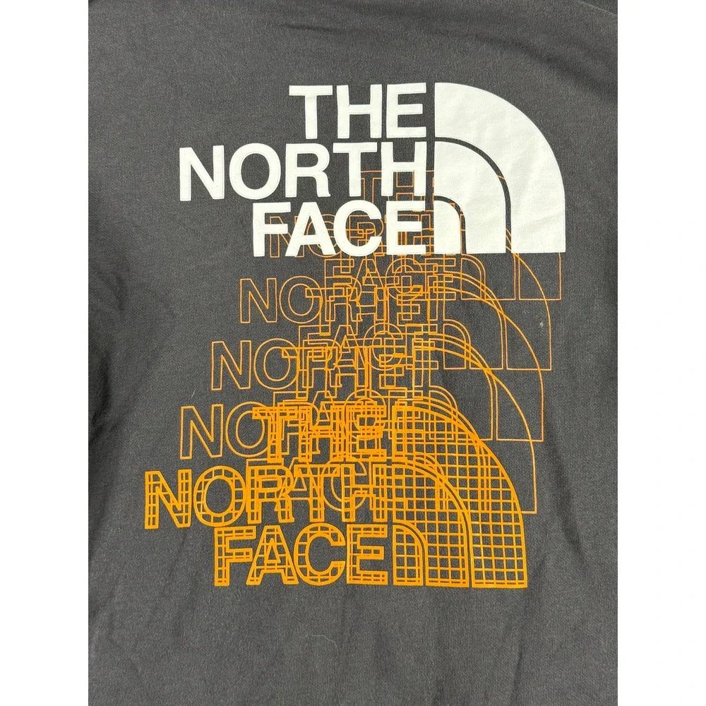 The North Face Teen Boys XL 14/16 Gray Orange‎ Never Stop Exploring Hoodie